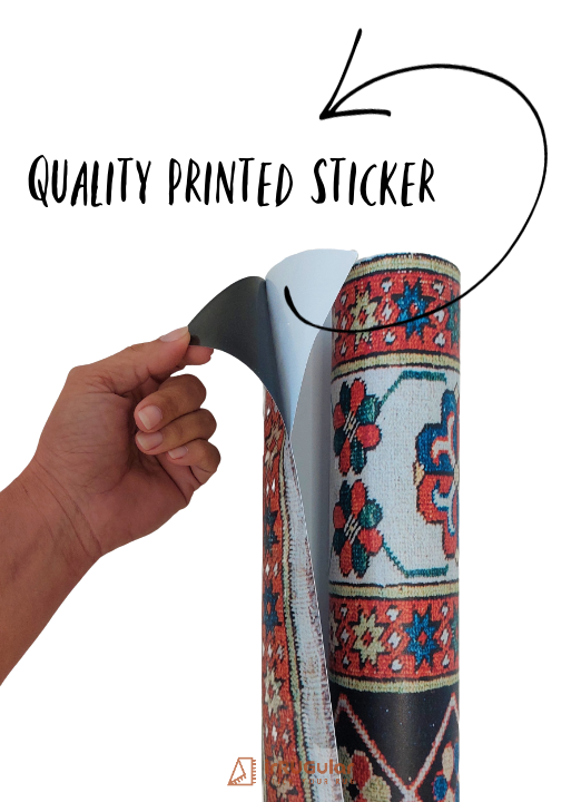 Flower Floor Frame Sticker Rug